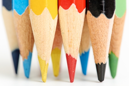Colored pencils macro, can be used as a backgroundの写真素材