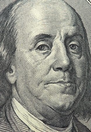 dollar macro  100 money faceのeditorial素材