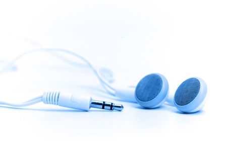 concept of digital music white Headphonesの写真素材