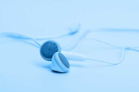 concept of digital music white Headphones