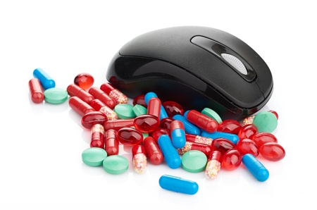 mouse and pillsの写真素材