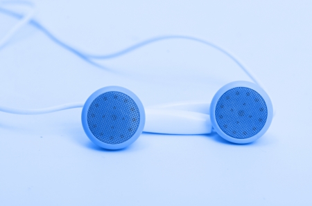 concept of digital music white Headphonesの写真素材