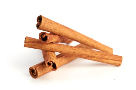 cinnamon isolated on white backgroundの写真素材