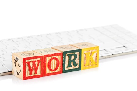 word work on keyboardの写真素材