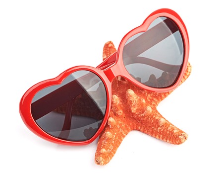 sea star and sungassesの写真素材