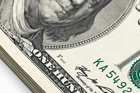 pack of dollars.の写真素材