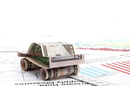 car made from dollarの写真素材