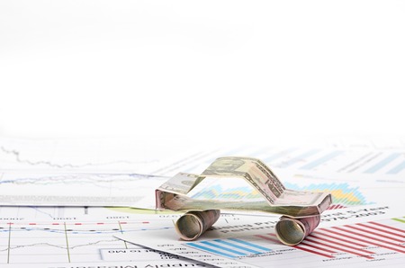 car made from dollarの写真素材
