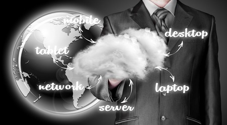 Cloud computing, technology connectivity conceptの写真素材