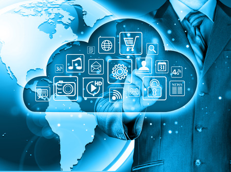 Cloud computing touchscreen interface Cloud computing touchscreen interface