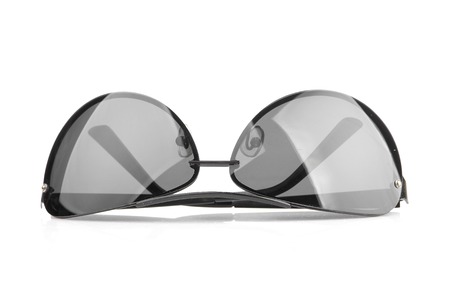 Aviator sunglasses isolated on white の写真素材