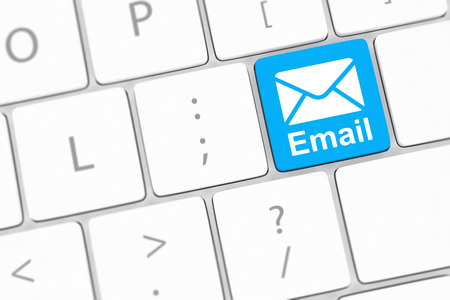 Computer keyboard with e-mail keyの写真素材