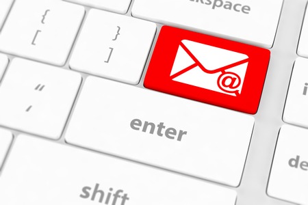 Computer keyboard with e-mail keyの写真素材