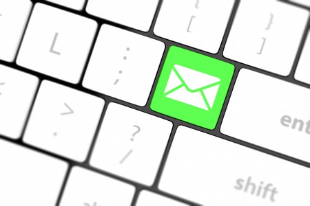 Mail keyboard button on grey keyboardの写真素材