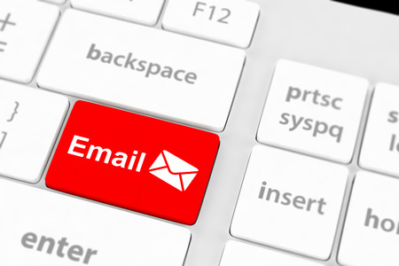 Computer keyboard with e-mail keyの写真素材
