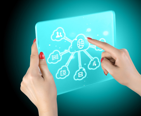 Cloud computing touchscreen interface