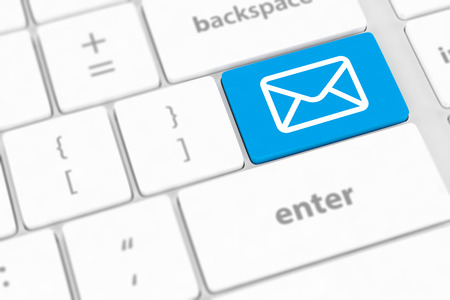 Mail keyboard button on grey keyboardの写真素材