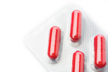 Pills in blister pack closeupの写真素材