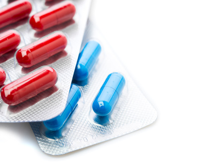Pills in blister pack closeup