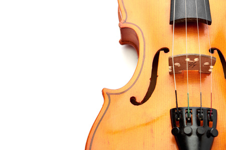 violin on white backgroundの写真素材