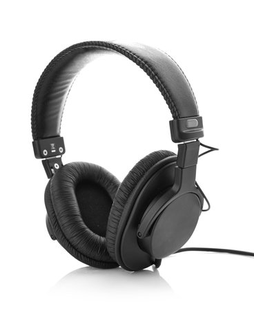 headphones isolated on white backgroundの写真素材