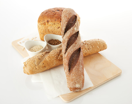 Different bread. Food background.