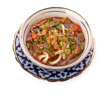 Delicious veal stew soup with meat and vegetablesの写真素材