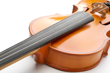 violin on white backgroundの写真素材