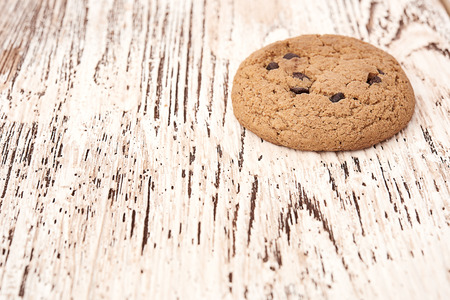oat cookie on wooden tableの写真素材