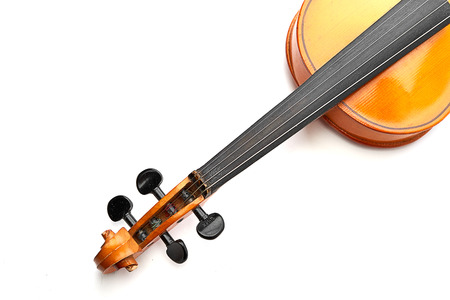 violin on white backgroundの写真素材