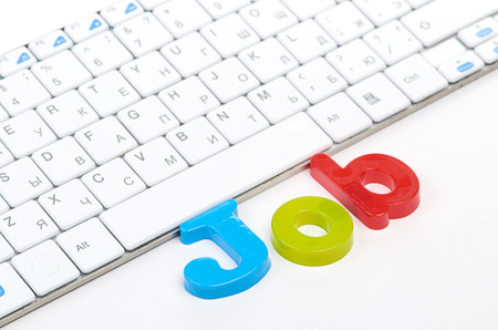 word job on keyboardの写真素材