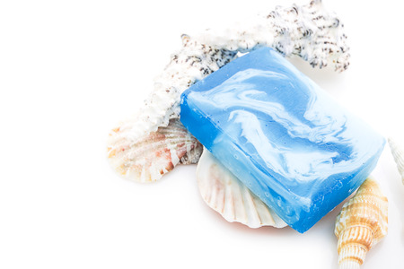 handmade soap on white