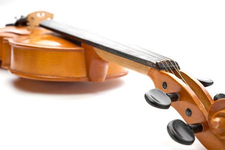 violin on white backgroundの写真素材
