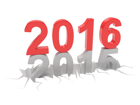 2015-2016 change new year 2016 isolated