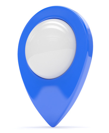 blue map pointer isolatedの写真素材