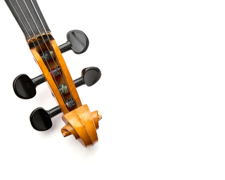 violin on white backgroundの写真素材