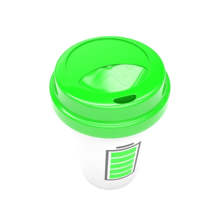 Coffee to go on whiteの写真素材