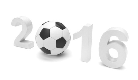 New Year 2016 and soccer ball