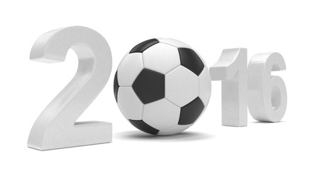 New Year 2016 and soccer ball
