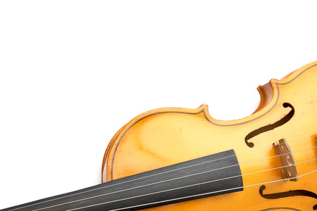 violin on white backgroundの写真素材