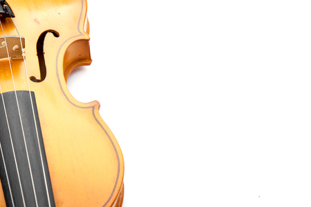 violin on white backgroundの写真素材