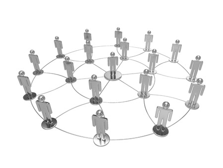 social network concept on whiteの写真素材
