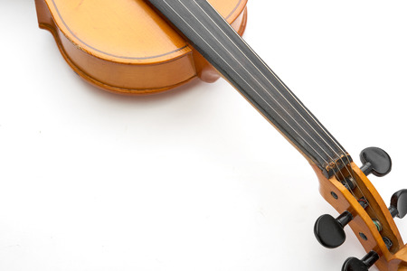 violin on white backgroundの写真素材