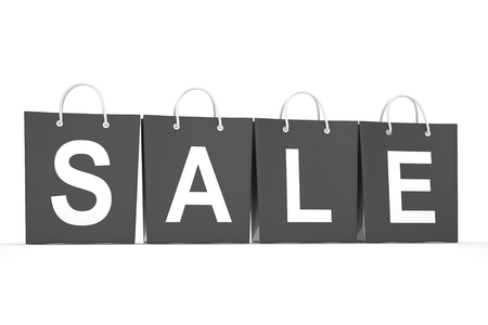 sale written on shopping bagsの写真素材