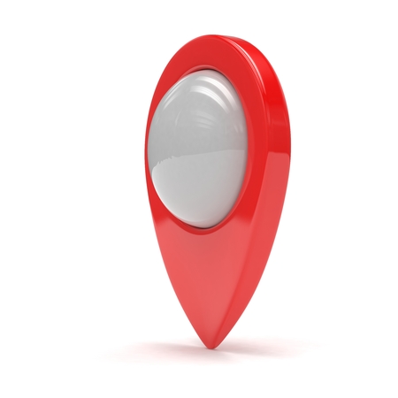 red map pointer isolatedの写真素材