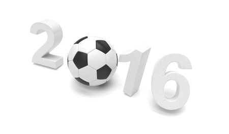 New Year 2016 and soccer ball