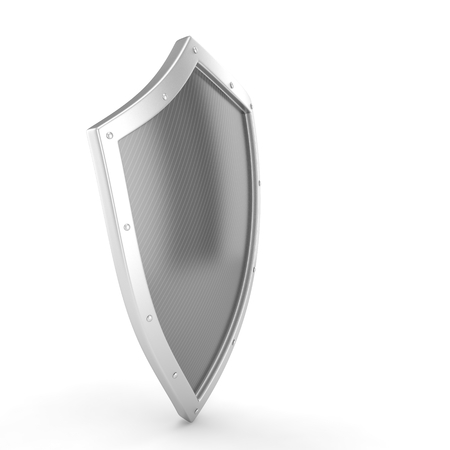 shield icon on whiteの写真素材