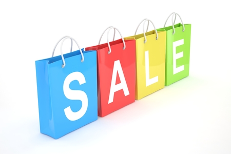 sale written on shopping bagの写真素材