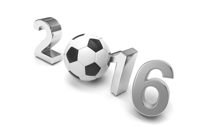New Year 2016 and soccer ball