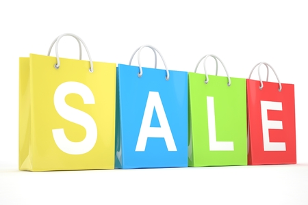 sale written on shopping bagの写真素材